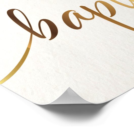 Aquarellpinke und Goldtaufe willkommen Poster (Ecke)