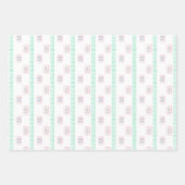 Aquarellpinke und grüner Mahjong Geschenkpapier Set (Vorderseite)