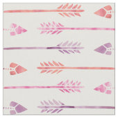 Aquarellpinke und orangefarbene Pfeile Stoff (Nahaufnahme)