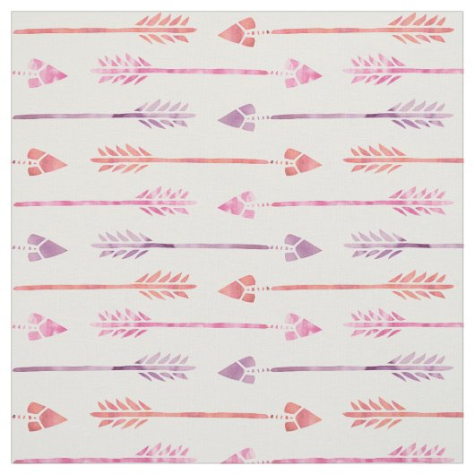 Aquarellpinke und orangefarbene Pfeile Stoff (Muster)