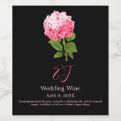 Aquarellpinke Weinetikett (Einzelnes Label)