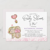 Aquarellpinken Briefkasten virtuelle Babydusche (Vorne/Hinten)