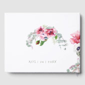 Aquarellpinken Frühlingsfische und Blätter Gästebuch (Rückseite)