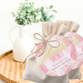 Aquarellpinken & Gold Glitzer Elegante Vielen Dank Geschenkanhänger