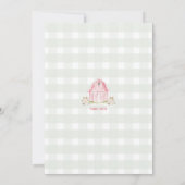 Aquarellpinken Landtiere Kinderdusche lädt ein Einladung (Rückseite)