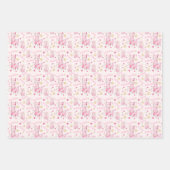 Aquarellpinken Llama XOXO Geschenkpapier Set (Vorderseite 3)