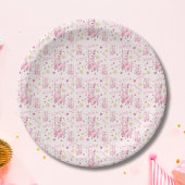 Aquarellpinken Llama XOXO Pappteller