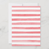 Aquarellpinken Rosen Blume 50. Geburtstag Einladung (Rückseite)