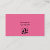 Aquarellpinken Rosen Kleidung Mode Boutique Visitenkarte (Rückseite)