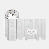 Aquarellpinken Rosen Silver Gray Wood Muster Geschenkschachtel (Ungefaltet)