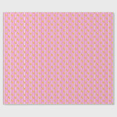Aquarellpinken Streifen Gold Blume Geschenkpapier (Flach)