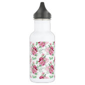 Aquarellpinkerbäume Edelstahlflasche (Links)