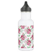 Aquarellpinkerbäume Edelstahlflasche (Rechts)