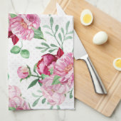 Aquarellpinkerbäume Geschirrtuch (Viertel Falte)