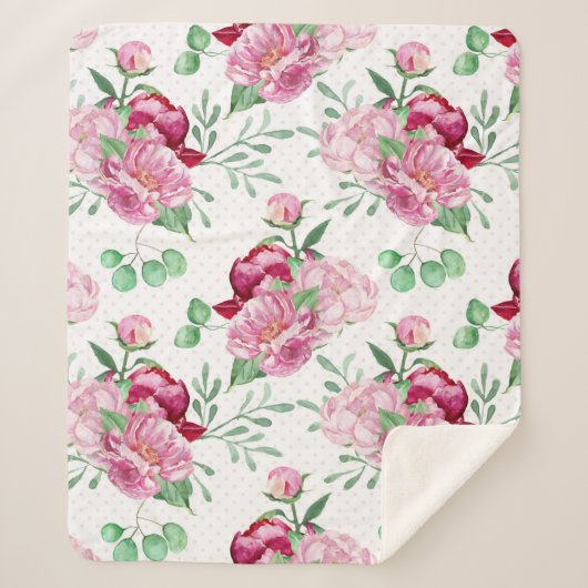 Aquarellpinkerbäume Sherpadecke (Vorderseite)