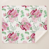 Aquarellpinkerbäume Sherpadecke (Vorderseite (Horizontal))