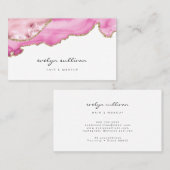 Aquarellpinksalon Visitenkarte (Vorne/Hinten)