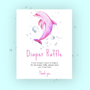 Aquarellpinsel-Delphin - Windelwindelspiel Poster