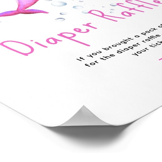 Aquarellpinsel-Delphin - Windelwindelspiel Poster (Ecke)