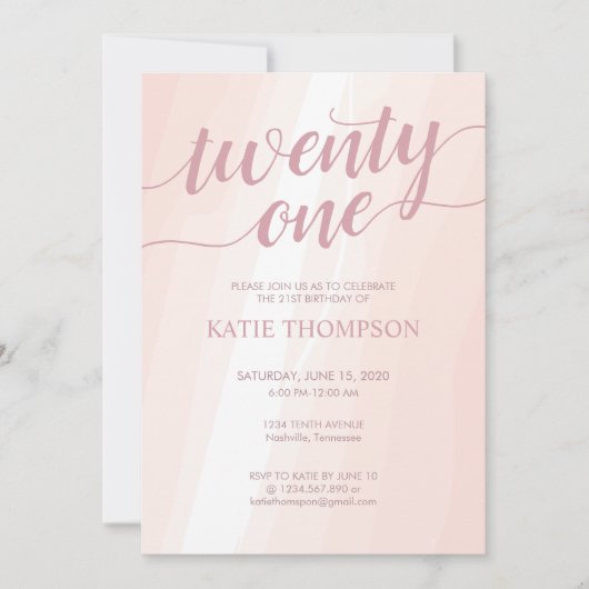 Aquarellpinsel Einladung (Vorderseite)