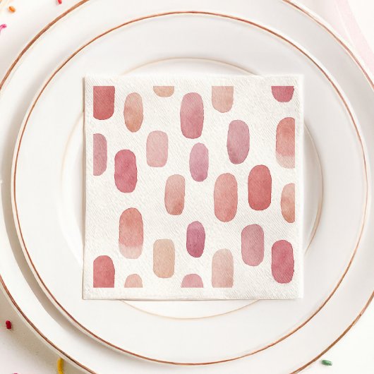 Aquarellpinsel. Modernes, einfaches niedliches Mus Serviette