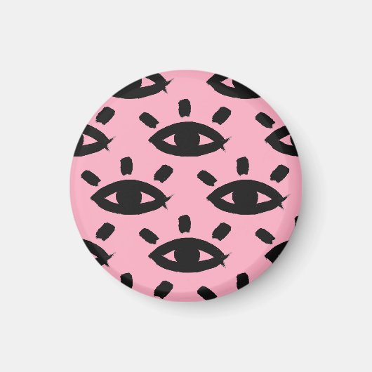 Aquarellpinsel, Skizzenmuster. Magnet (Vorne)