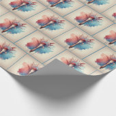 Aquarellpinsel und Blume Geschenkpapier (Ecke)