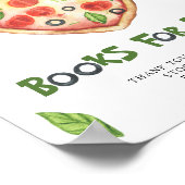 Aquarellpizza Babydusche - Bücher für das Baby Poster (Ecke)