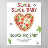 Aquarellpizza Babydusche - Bücher für das Baby Poster (Vorne)