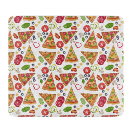Aquarellpizza Muster Schneidebrett
