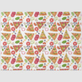 Aquarellpizza Muster Seidenpapier (Vorderseite)