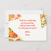 Aquarellpizza Party Geburtstag Dankeskarte (Vorderseite)