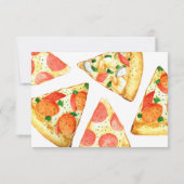 Aquarellpizza Party Geburtstag Dankeskarte (Rückseite)