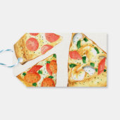 Aquarellpizza Party Geburtstag Geschenkanhänger (Rückseite Horizontal)