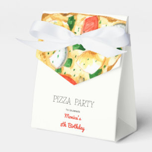 Aquarellpizza Party Geburtstag Geschenkschachtel