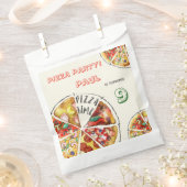 Aquarellpizza Party Geburtstag Geschenktütchen (Ausgeschnitten)