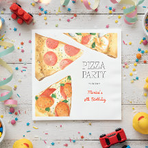 Aquarellpizza Party Geburtstag