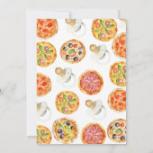 Aquarellpizza & Schnuller Kinderdusche Einladung (Rückseite)