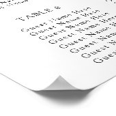 Aquarellpizza und Wein Hochzeitskarte Poster (Ecke)