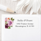 Aquarellplatte Lila Lilac Floral Rücksendeadresse (Insitu)