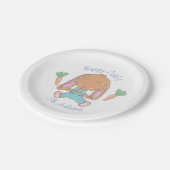 Aquarellplatte Osterbraun Weißbuch Pappteller (Schrägansicht)