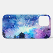 Aquarellplatz Art: Night Sky Trees Case-Mate iPhone Hülle (Rückseite (Horizontal))