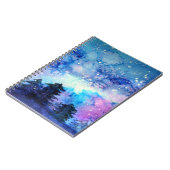 Aquarellplatz Art: Night Sky Trees Notizblock (Linke Seite)