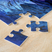 Aquarellplatz Art: Night Sky Trees Puzzle (Seite)