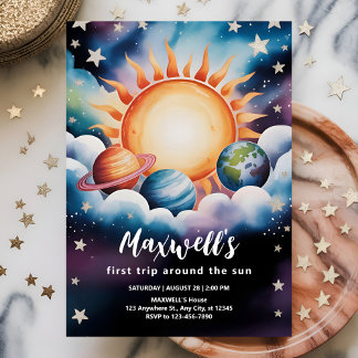 Aquarellplatz Erster Rundgang durch die Sonne Einladung