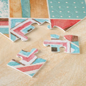Aquarellplatz, geometrischer Hintergrund mit Flick Puzzle (Seite)