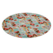 Aquarellplatz, geometrischer Hintergrund mit Flick Schneidebrett (Ecke)