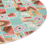 Aquarellplatz, geometrischer Hintergrund mit Flick Schneidebrett (Ecke)