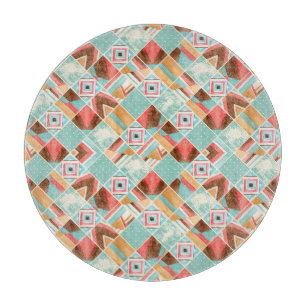 Aquarellplatz, geometrischer Hintergrund mit Flick Schneidebrett