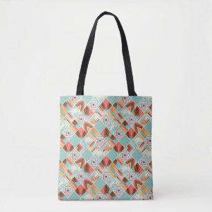 Aquarellplatz, geometrischer Hintergrund mit Flick Tasche